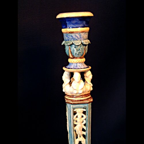 wedgwood majolica candlesticks