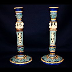 wedgwood majolica candlesticks