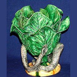 palissy majolica sugar bowl
