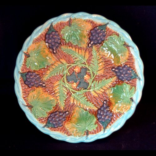 brownfield majolica plate