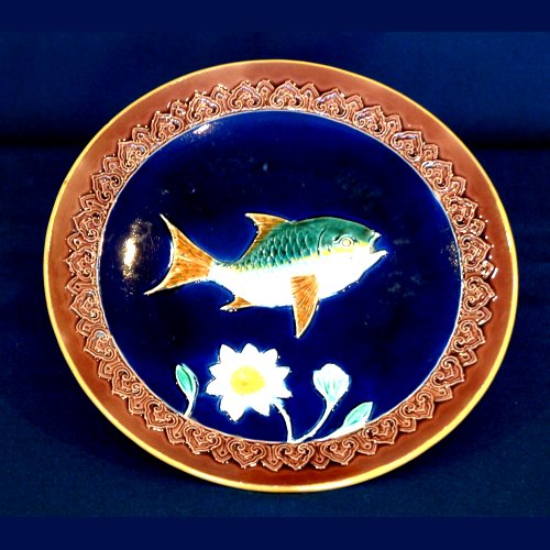 holdcroft majolica fish plate