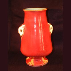 Minton majolica owls vase