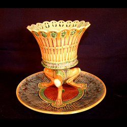 Minton majolica vase